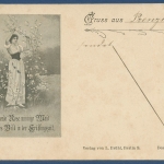 Gruß aus "Prenzlau" Rosenstrauch, gelaufen 1899 (AK3482)