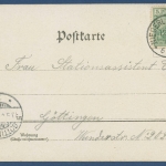 Gruß aus Oberlahnstein und Niederlahnstein Burgen, gelaufen 1901 (AK1728)