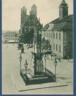Prenzlau Markt Rathaus Denkmäler, gelaufen 1907 (AK3641)