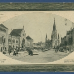 Berlin Ausstellungshallen und Gedächtniskirche, gelaufen 1918 (AK3790)