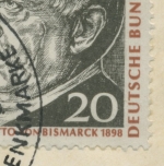 Bund 1965 Bismarck 463 Doppeldruck der roten Farbe auf FDC (R5647)