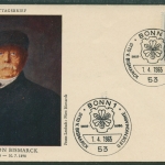 Bund 1965 Bismarck 463 Doppeldruck der roten Farbe auf FDC (R5647)