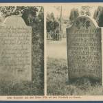 Alter Grabstein auf dem Friedhof in Hameln, gelaufen 1908 (AK3909)