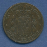Spanien 10 Centimos 1877 OM Alfonso XII. KM 675 sehr schön (m1055)
