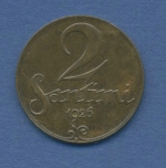 Lettland 2 Santimi 1926 Staatswappen KM 2 (m1078)