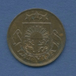 Lettland 2 Santimi 1926 Staatswappen KM 2 (m1078)