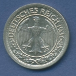 Deutsches Reich 50 Pfennig 1936 G, Kursmünze Nickel J 324 vz+ (m1118)