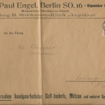 DR 1914 Riesenformatige Drucksache Engel Strickwaren-Fabrik (SG9180)