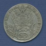 Haus Habsburg 20 Kreuzer 1786 B, Kremnitz, Joseph II., ss (m2828)