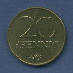 DDR 20 Pfennig 1983 Kursmünze, J 1511 vz/st (m2858)