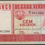 Kap Verde 100 Escudos 1977, KM 54 a kassenfrisch (K338)