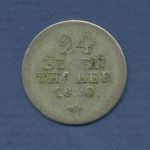 Hessen-Kassel 1/24 Taler 1820, Kurfürst Wilhelm I., J 10 sehr schön (m2972)