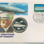 Kuba 1988 Luftschiff Graf Zeppelin Numisbrief 5 Pesos Silber, KM 220.1 (N563)