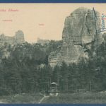 Bastei Felsen Sächsische Schweiz, gelaufen 1910 (AK4052)