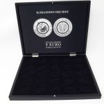 LEUCHTTURM Münzkassette KLIMAZONEN für 25 x 5 EURO in Kapseln, gebraucht (Z2587)