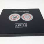 LEUCHTTURM Münzkassette KLIMAZONEN für 25 x 5 EURO in Kapseln, gebraucht (Z2587)