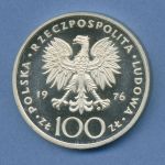 Polen 100 Zlotych 1976, Kasimir Pulaski, Silber, KM Y84 PP (m4243)