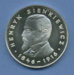 Polen 100 Zlotych 1977, Schriftsteller H. Sienkiewicz, Silber, KM Y88 PP (m4244)
