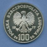 Polen 100 Zlotych 1977, Schriftsteller H. Sienkiewicz, Silber, KM Y88 PP (m4244)