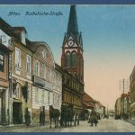Jelgava Mitau Katholische Straße, gelaufen 1917 als Feldpost (AK4147)
