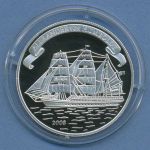 Cook-Inseln 2 Dollar 2008 Humboldt Segelschiff, Silber, PP in Kapsel (m4356)