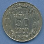 Kamerun 50 Francs 1960 Tiere Antilopen, KM 13 ss (m4371)