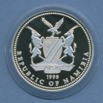 Namibia 10 Dollar 1998 Tierschutz Wal, Silber, farbig, KM 13 PP in Kapsel(m4380)