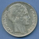 Frankreich 10 Franc 1939, Silber, Marianne KM 878, ss+ (m4442)