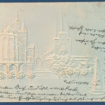 Erfurt Prägedruckkarte Dom und St. Severin gelaufen 1906 (AK18)