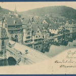 Calw Altstadt Brücke über die Nagold gelaufen 1899 (AK88)