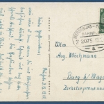 Kohlegrube Elise II bei Mücheln, Siedlung, gelaufen 1940 mit Bahnpost (AK96)