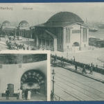 Hamburg Elbtunnel und Hafen, gelaufen 1911 (AK129)