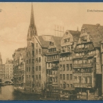 Hamburg Deichstrassenfleet u.a. Zigarettenlager Reusch, gelaufen 1913 (AK128)