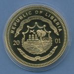 Liberia 10 Dollar 2001 ECU-Serie Niederlande vz/st in Kapsel (m4574)
