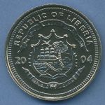 Liberia 5 Dollar 2004 Euromünzen des Vatican vz/st (m4585)