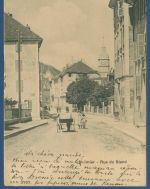 Saint-Imier Sankt Immer Rue du Stand, gelaufen 1906, Nadellöcher (AK4267)