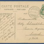 Saint-Imier Sankt Immer Rue du Stand, gelaufen 1906, Nadellöcher (AK4267)