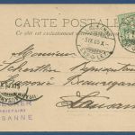 Lausanne Schloß Le Chateau, gelaufen 1905 Nadellöcher (AK4260)