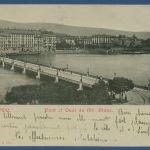 Genf Genève Pont et Quai du Mt. Blanc, gelaufen 1904 Bug (AK4259)