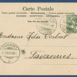 Chaux-de-Fonds Place de l'Ouest, gelaufen 1904 (AK4258)