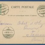 Saint-Blaise Hotel du Cheval Blanc, gelaufen 1906 (AK4255)