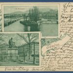 Genf Genève Ile et Statue de Rousseau, gelaufen 1899 (AK4250)