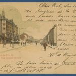 Chaux-de-Fonds Rue Léopold Robert, gelaufen 1898, kl. Riß (AK4247)