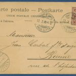 Chaux-de-Fonds Rue Léopold Robert, gelaufen 1898, kl. Riß (AK4247)