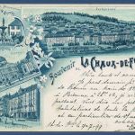 Souvenir de la Chaux-de-Fonds Synagoge Grand-Hotel, gelaufen 1899 (AK4238)