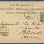 Souvenir de la Chaux-de-Fonds Synagoge Grand-Hotel, gelaufen 1899 (AK4238)