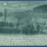 Bad Cudowa Gruss aus dem Kurhotel Mondscheinkarte, gelaufen 1899 (AK203)