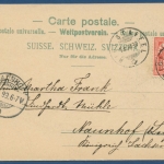 Rigi-Staffel Bahnstation Eisenbahn, gelaufen 1899 nach Leipzig (AK278)