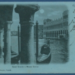 Venedig Canal Grande und Museum Correr Mondscheinkarte, gelaufen 1900 (AK263)