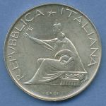 Italien 500 Lire 1961 Tag der Vereinigung Quadriga, Silber, KM 99 vz/st (m4625)